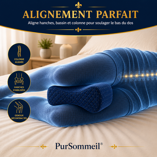 Coussin Ergonomique Entre les Jambes Mémoire de Forme — Soulagement Dos & Hanches | PurSommeil