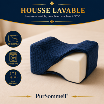 Coussin Ergonomique Entre les Jambes Mémoire de Forme — Soulagement Dos & Hanches | PurSommeil