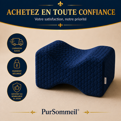 Coussin Ergonomique Entre les Jambes Mémoire de Forme — Soulagement Dos & Hanches | PurSommeil