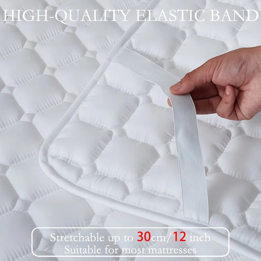Protège-matelas matelassé gris perle 180x200 cm
