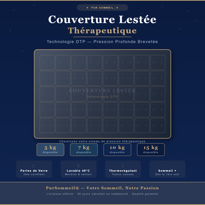 Couverture Lestée Thérapeutique — Sommeil Profond & Anti-Stress — lavage machine